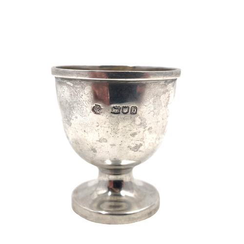 Antique silver egg - silver, cup