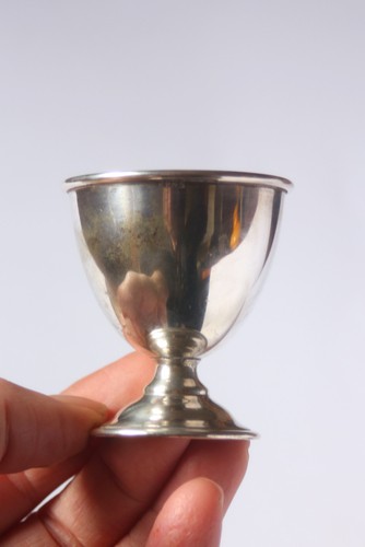 Vintage silver plated egg cup - egg,