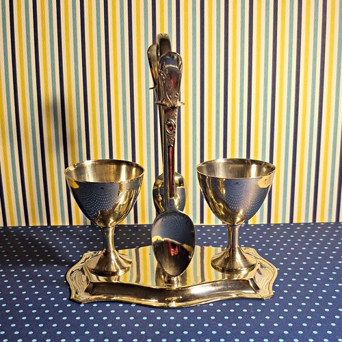 Vintage electroplate egg - electroplate, cup