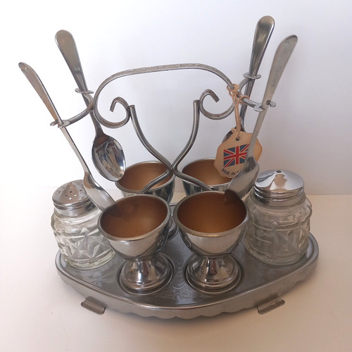 Vintage cruet egg - cruet, cup
