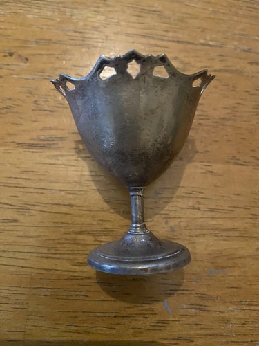 Vintage silver plate egg - plate,
