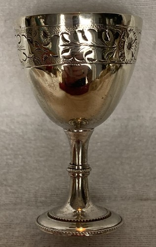 Antique silver plated egg cup - silver,