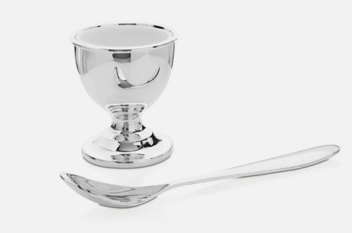 Silver plated egg - silver,