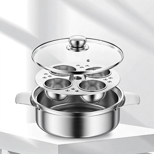 Stainless steel egg poacher - stainless,