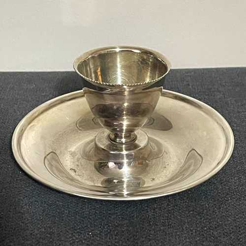 Silver metal egg - silver,