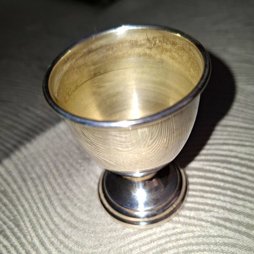 Silver plated egg - plated, round