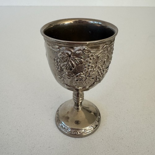 Vintage metal egg cup grape - egg,