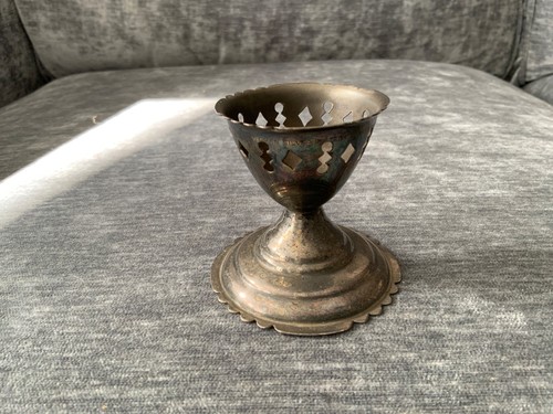 Vintage silver plated egg - silver,