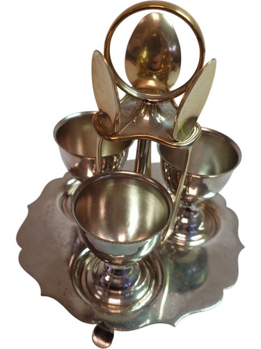 Vintage silver plated egg cup - plated,