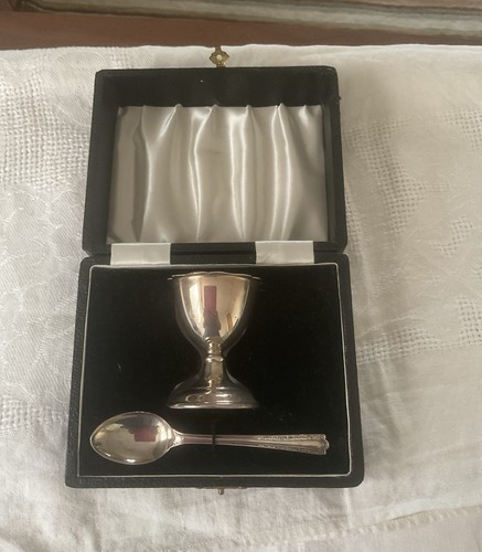 Boxed egg cup and spoon - cup,