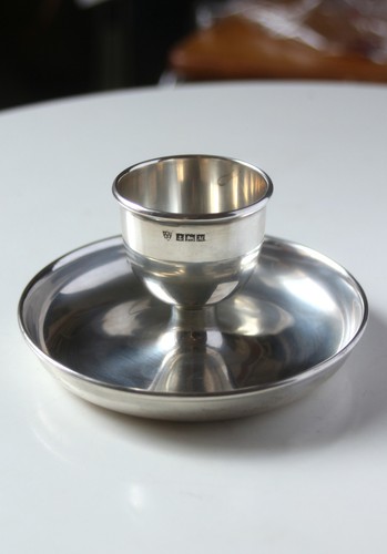Vintage sterling silver egg - silver,