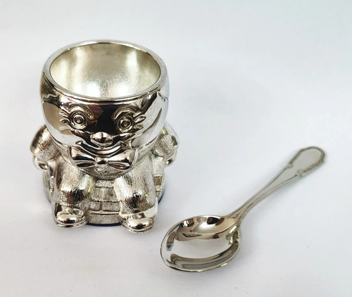 Vintage silver plated humpty - silver,