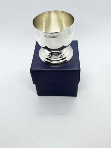 Sterling silver eggcup blue - silver,