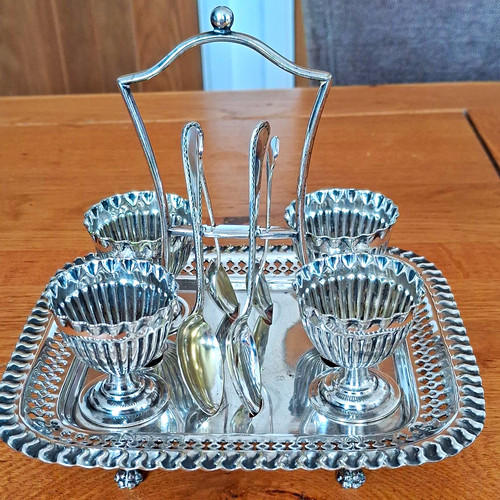 Vinage silver plated egg - plated, 4