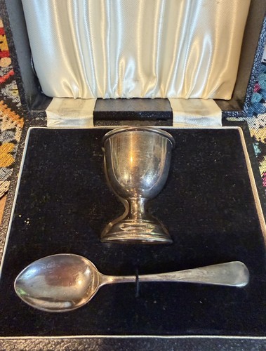Solid silver egg - silver, cup