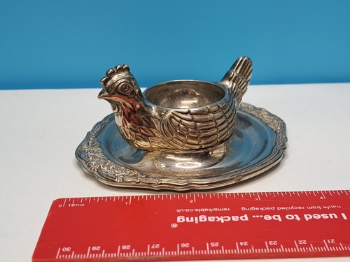 Vintage silver plated egg cup - egg,