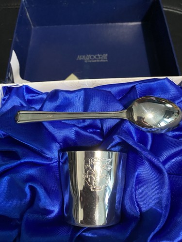Silver plated egg cup and - plated,