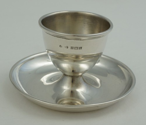Sterling silver egg cup - egg,