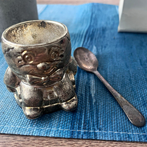 Vintage silver tone figural - silver,