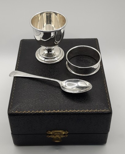 Cased christening set - christening, in