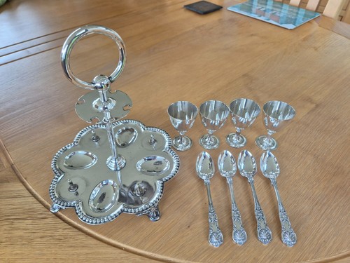 Silver plated egg cup - silver, 4